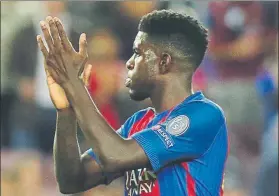  ?? FOTO: PEP MORATA ?? Samuel Umtiti ya deja huella en el Barça El Lyon tuvo muchas ofertas por él