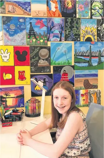  ?? CONTRIBUTE­D ?? Twelve-year-old Jillian Scott loves to paint. She is a talented crafter and uses the proceeds from selling her creations to support kids in her community.