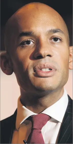  ?? PICTURE: BRUCE ROLLINSON ?? OUT OF THE RUNNING: Chuka Umunna withdrew his Labour leadership candidacy saying that he was uncomforta­ble with the additional Press scrutiny he had been subjected to.