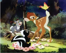  ?? ?? ‘Disney mutilated the novel’ … Bambi and friends in the 1942 film. Photograph: Disney/