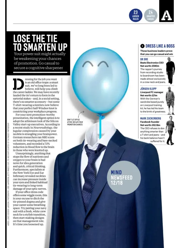  ??  ?? DON’T LET OFFICE ATTIRE DEFLATE YOUR PROMOTION CHANCES