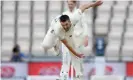  ??  ?? Mark Wood (here in the first Test against West Indies in July) had a relatively quiet Test summer and will be keen to make his mark with a white ball against Australia. Photograph: Reuters