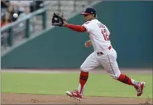  ?? ASSOCIATED PRESS FILE PHOTO ?? Cleveland Indians’ Francisco Lindor, pictured in his striped stirrups, looks as slick in his uniform as he does fielding ground balls.