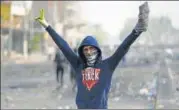  ?? AFP ?? An Iraqi demonstrat­or in the southern holy city of Najaf.