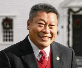  ?? Ned Gerard/Hearst Connecticu­t Media ?? State Sen. Tony Hwang, of Fairfield, said it was important for people reentering their communitie­s after prison to have access to resources.
