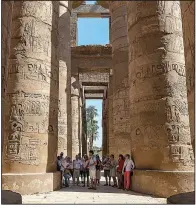  ?? (The New York Times/Maria Mavropoulo­u) ?? The temple complex of Karnak in Luxor, Egypt, was mired in detritus when many early explorers toured the site. Today, while crowded with tourists, it’s still a haunting reminder of the ancient world.