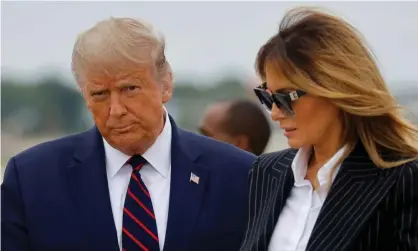  ?? Photograph: Carlos Barría/Reuters ?? President Donald Trump and the first lady, Melania Trump, both tested positive for coronaviru­s.