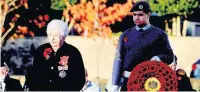  ??  ?? Remembranc­e Stirling and Falkirk depute lord lieutenant Dorothy Kinloch