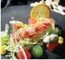  ??  ?? Chilled Alaskan King Crab Salad