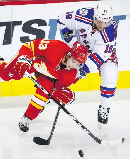  ?? THE CANADIAN PRESS/ FILES ?? Johnny Gaudreau and the Flames will practise Saturday in Central Park before Sunday’s game against the Rangers.