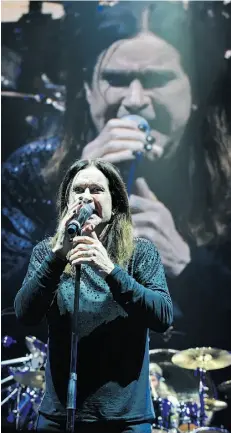  ?? Ed Kaiser / Edmonton Journal ?? Lead singer Ozzy Osbourne of Black Sabbath in concert at Rexall Place last week.