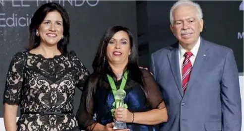  ?? F.E. ?? Zeneida del Carmen Pérez fue la ganadora de la cuarta edición de Premios Mujeres que Cambian el Mundo del Banco BHD León.