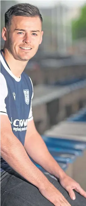  ?? Picture: David Young. ?? Danny Mullen at Dens yesterday after signing a deal to join Dundee.