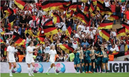  ?? ?? England were forced to regroup after Lina Magull’s 79th-minute strike for Germany. Photograph: Tom Jenkins/The Guardian