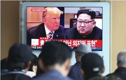  ?? FOTO: TT-AP/AHN YOUNG-JOON ?? Nordkorea ställde in gårdagens möte med Sydkorea, och frågan är om det mellan Donald Trump och Kim Jong-Un blir av.