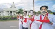  ?? AFP ?? Students protest against the government in Colombo on Friday.