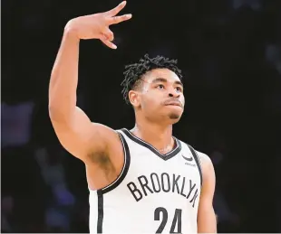 ?? JOHN MINCHILLO/AP ?? Brooklyn Nets guard Cam Thomas, who grew up in Chesapeake, is among the players on a roster for the 7 Cities Pro-Am league this month in Norfolk.