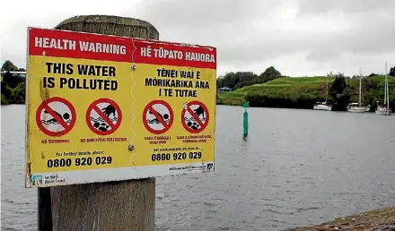  ??  ?? The Kerikeri basin at the Stone Store has been unsafe to swim in different times this summer.