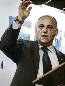  ?? ?? Javier Tebas no da su brazo a torcer y carga contra los tres ‘disidentes’