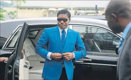  ?? JEROME LEROY / AFP / ARCHIVO ?? Teodorín Obiang llegando al estadio de Malabo para la fiesta de su cumpleaños, el 24 de junio del 2013