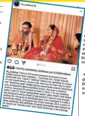  ?? PHOTO: FACEBOOK PHOTO: INSTAGRAM ?? Shaili Bhat recently said she felt humiliated at being asked to pay extra for more work on her bridal lehenga
The post shared by Dr Tanaya