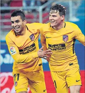  ?? FOTO: EFE ?? Kevin Gameiro celebra el gol marcado ante el Eibar que dio la victoria