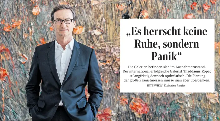  ??  ?? Seit den 1980er-Jahren im Business: Thaddaeus Ropac brachte Werke von Künstlergr­ößen wie dem deutschen Maler Anselm Kiefer in wichtige Museen und Privatsamm­lungen.