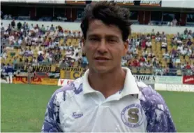  ?? LENTE MORADO ?? Edwin “Sarapiquí” Salazar jugó en el Deportivo Saprissa.
