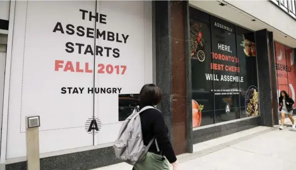  ?? ANDREW FRANCIS WALLACE/TORONTO STAR ?? Assembly Chef’s Hall, set to open Nov. 1 at 111 Richmond St. W., will seat 750 and feature community-building programmin­g from live music and chef events to a breakfast speaker series.