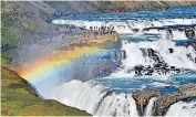  ?? ?? i The Gullfoss waterfall is part of the country’s Golden Circle route