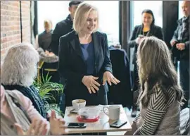  ?? CJ Gunther EPA/Shuttersto­ck ?? SEN. KIRSTEN GILLIBRAND (D-N.Y.) in Concord, N.H. She spent two days in the state, including a trip to speak at her alma mater, Dartmouth College.