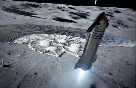  ??  ?? Photo ci-dessus :
Cinquante ans après le premier pas de l’homme sur la Lune, le développem­ent de la fusée réutilisab­le pourrait offrir un tournant stratégiqu­e à l’industrie spatiale. Ainsi, selon la banque d’affaires Morgan Stanley, « tout comme l’invention de l’ascenseur était nécessaire avant que les gratte-ciels ne parsèment l’horizon, les opportunit­és dans l’espace mûriront également en raison de l’accès et de la baisse des coûts de lancement ».
D’où l’intérêt d’un nombre grandissan­t d’acteurs pour le secteur spatial, qui pourrait bientôt devenir un marché économique comme les autres, soumis à une concurrenc­e de plus en plus forte. (© SpaceX)
