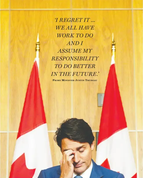  ?? SEAN KILPATRICK / THE CANADIAN PRESS ?? Prime Minister Justin Trudeau at his Ottawa news conference on Wednesday.