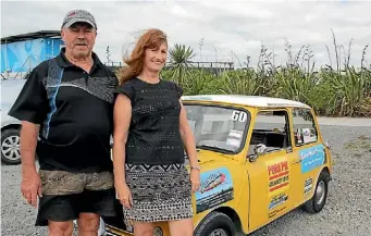  ??  ?? Whangarei’s Phil Schultz and Margaret Povey are first time entrants in the Pork Pie Charity Run.