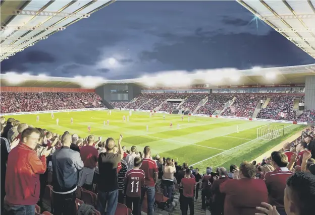  ??  ?? 0 Aberdeen FC say its new stadium at Kingsford would create hundreds of jobs and bring in millions to the local economy..