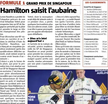  ?? (Photo EPA/MAXPPP) ?? Lewis Hamilton : une victoire qui rapporte gros.