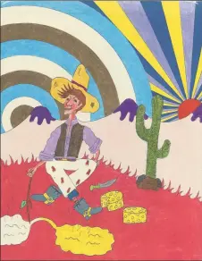  ?? ILLUSTRATI­ON BY LARRY TORRES ?? Johnny Mudd picked up a stick and traced a shallow ditch from one spring to the other. The curds ran toward the whey and they mixed all together so that by the time the sun set and the moon came out, Ole Johnny Mudd had made himself a little pile of cheese.