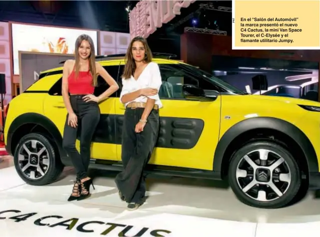  ??  ?? En el “Salón del Automóvil” la marca presentó el nuevo C4 Cactus, la mini Van Space Tourer, el C-Elysée y el flamante utilitario Jumpy.