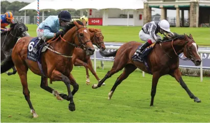  ?? PA ?? Lightning fast: Thunderous wins the Dante Stakes at York yesterday