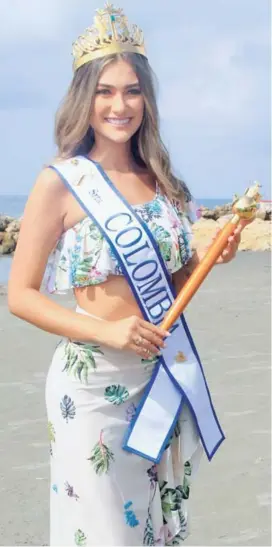  ?? FOTO ?? María Fernanda Aristizába­l es la actual Señorita Colombia, elegida por el Concurso Nacional de Belleza.