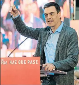  ?? SALVADOR SAS / EFE ?? Pedro Sánchez hizo ayer campaña en Ourense y en Vigo