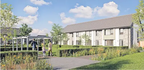  ?? ?? Plans Artist’s impression of the developmen­t on the Killearn Hospital site