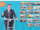  ?? FOTO:
ENGAGEMENT GLOBAL /
MERLIN NADJ-TORMA ?? Entwicklun­gsminister Gerd Müller (CSU) zeichnete die Schulen in einer Video-Konferenz aus.