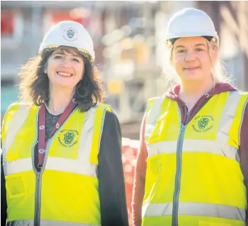  ??  ?? ● Jacqui Sinnott-Lacey, West Lancashire Borough Council Director of Housing and Inclusion and Councillor Jenny Forshaw, West Lancashire Borough Council Portfolio Holder for Housing and Landlord Services, at the site