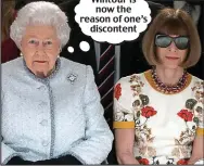  ??  ?? Wintour is now the reason of one’s discontent FOR permission to copy cuttings for internal management and informatio­n purposes, please contact the Newspaper Licensing Agency (NLA), PO Box 101, Tunbridge Wells TN1 1WX. Tel: 01892 525273. e-mail:...