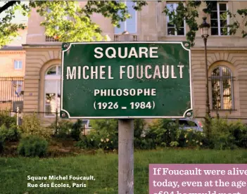  ??  ?? Square Michel Foucault, Rue des Écoles, Paris