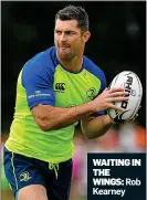  ??  ?? WAITING IN THE WINGS: Rob Kearney