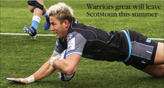  ??  ?? DTH Van der Merwe crossed the white line 54 times in 123 appearance­s during two separate stints at Glasgow Warriors