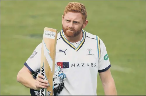  ?? PICTURE: JORDAN MANSFIELD/GETTY IMAGES ?? STAYING PUT: Jonny Bairstow has pledged his future to Yorkshire by signing a three-year contract, ending speculatio­n that he would leave the county.