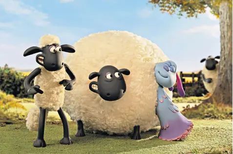  ??  ?? Fitting in: extraterre­strial Lu-la befriends Shaun the Sheep and his flock